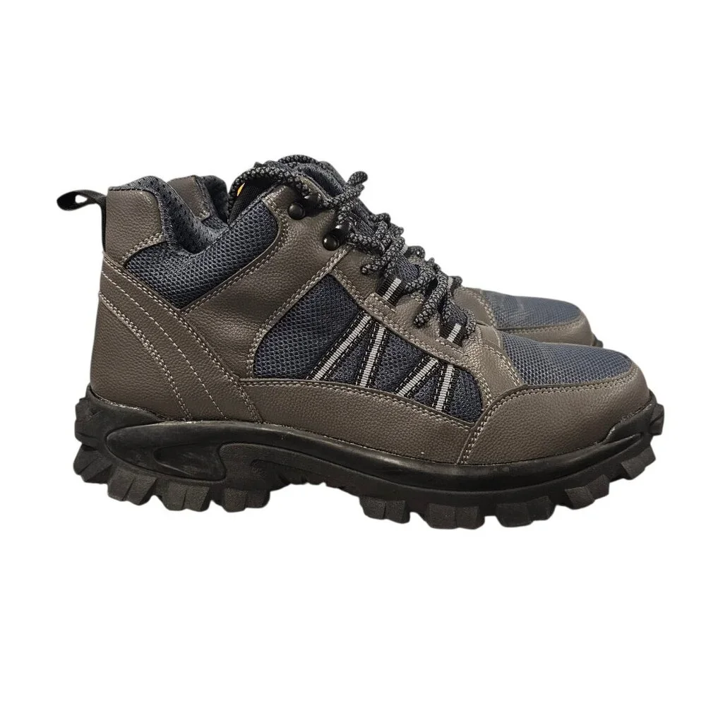Indestructible Hightop Work Boots Size 12 Steel Toe NWB Vegan Leather Fable Grey